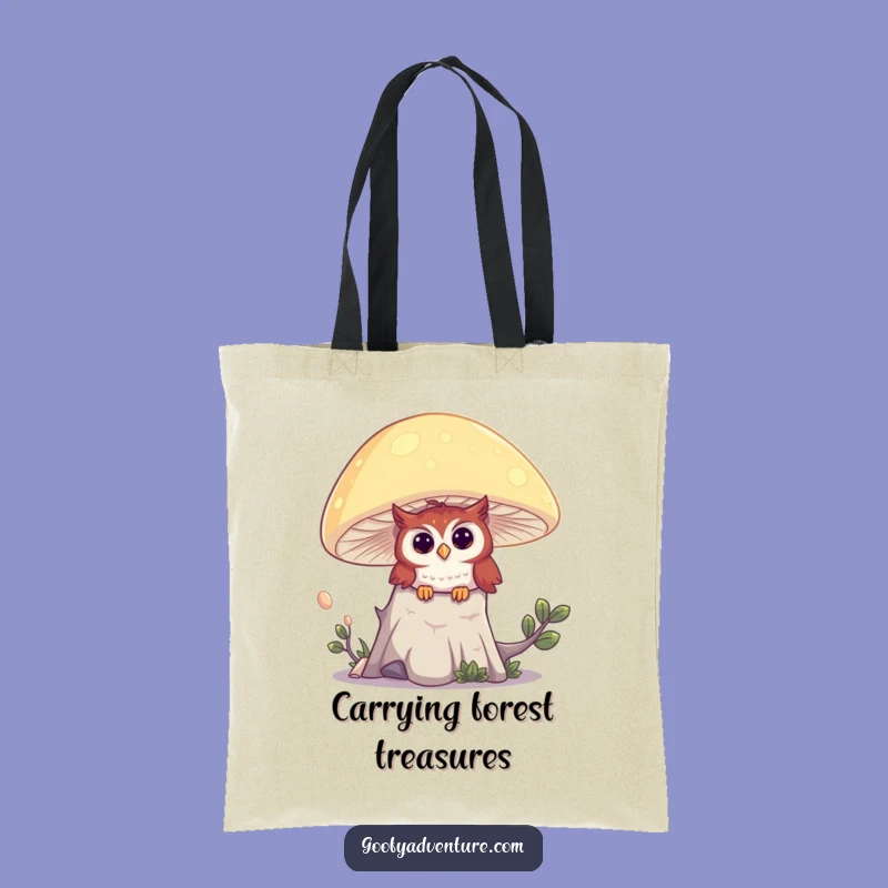 Funny Owl Forest Tote Bag: Carry Your Magic and Mysteries