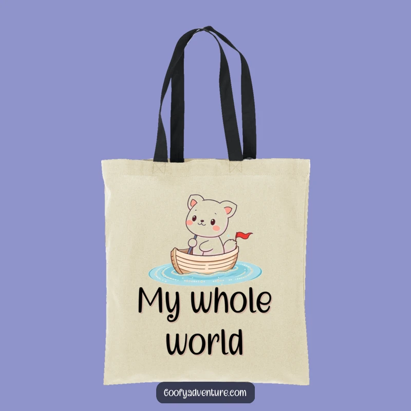 Funny Kawaii Animal Sailing Tote Bag: Cute Tiny Boat for Everyday Adventures, Great Gift