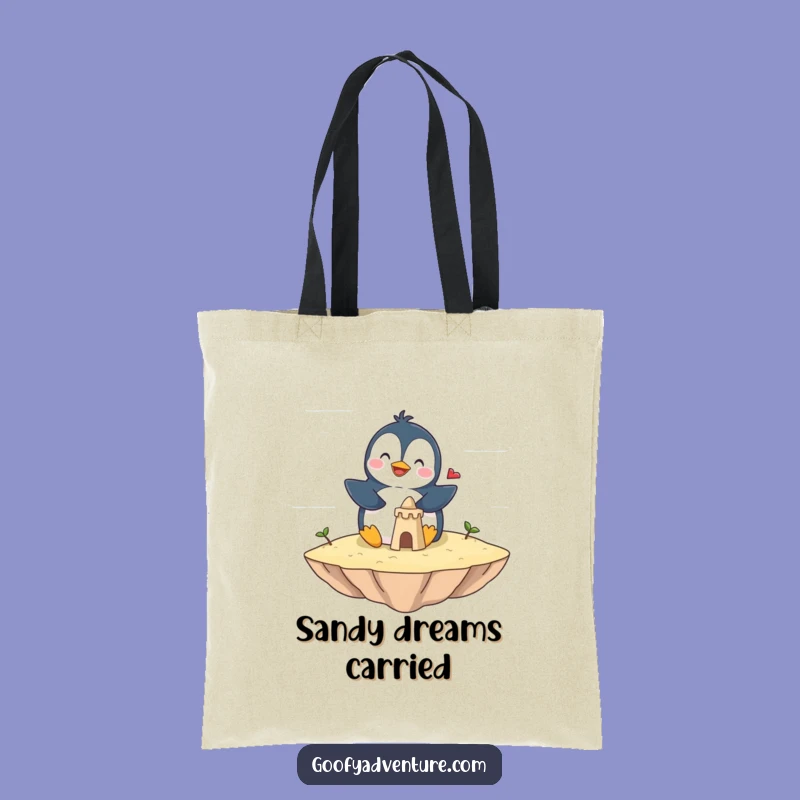 Funny Penguin Cloud Carrier Tote Bag - Hilarious Island Adventure Bag!