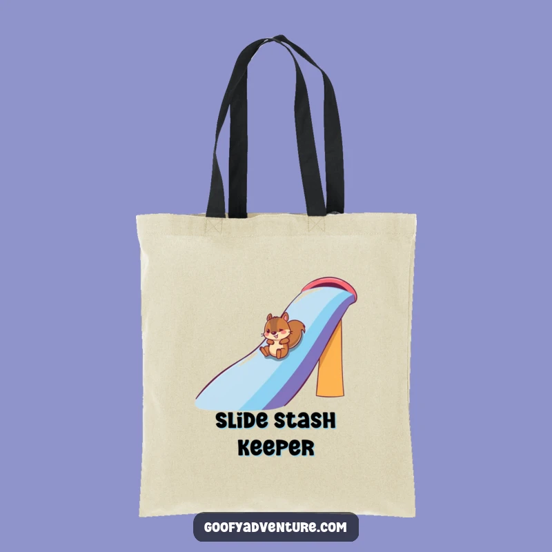 Funny Squirrel Rainbow Slide Tote Bag: Carry Your Fun with This Hilarious Bag